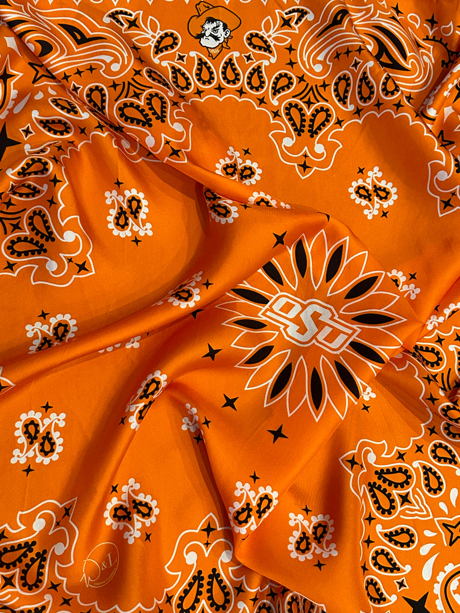 新品未使用 TIMEWORN CLOTHING BANDANA ORANGE Time and Tru Women's Western Star Bandana, Orange Mango, One Size