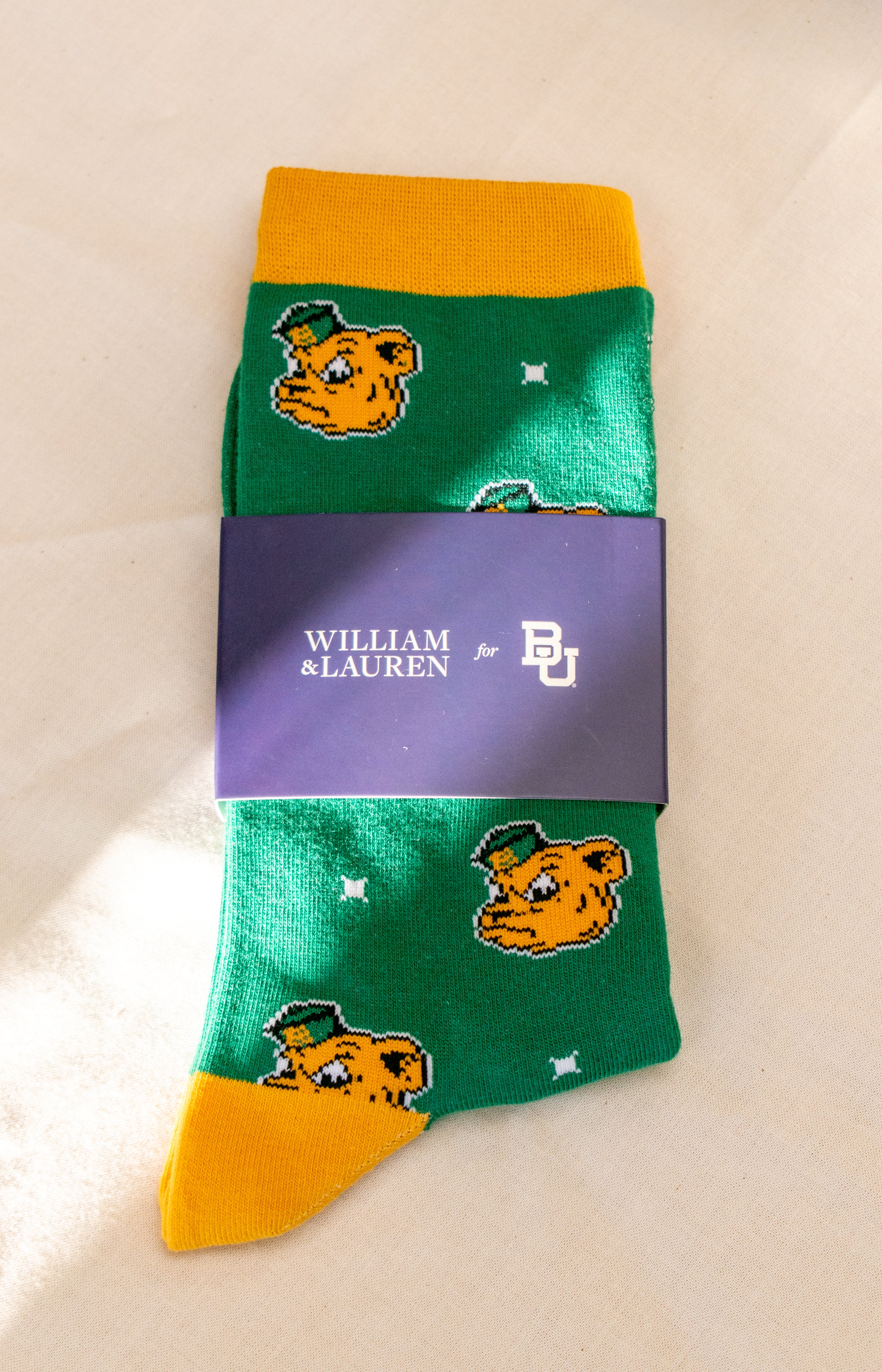 Baylor Sailor Bear Sock