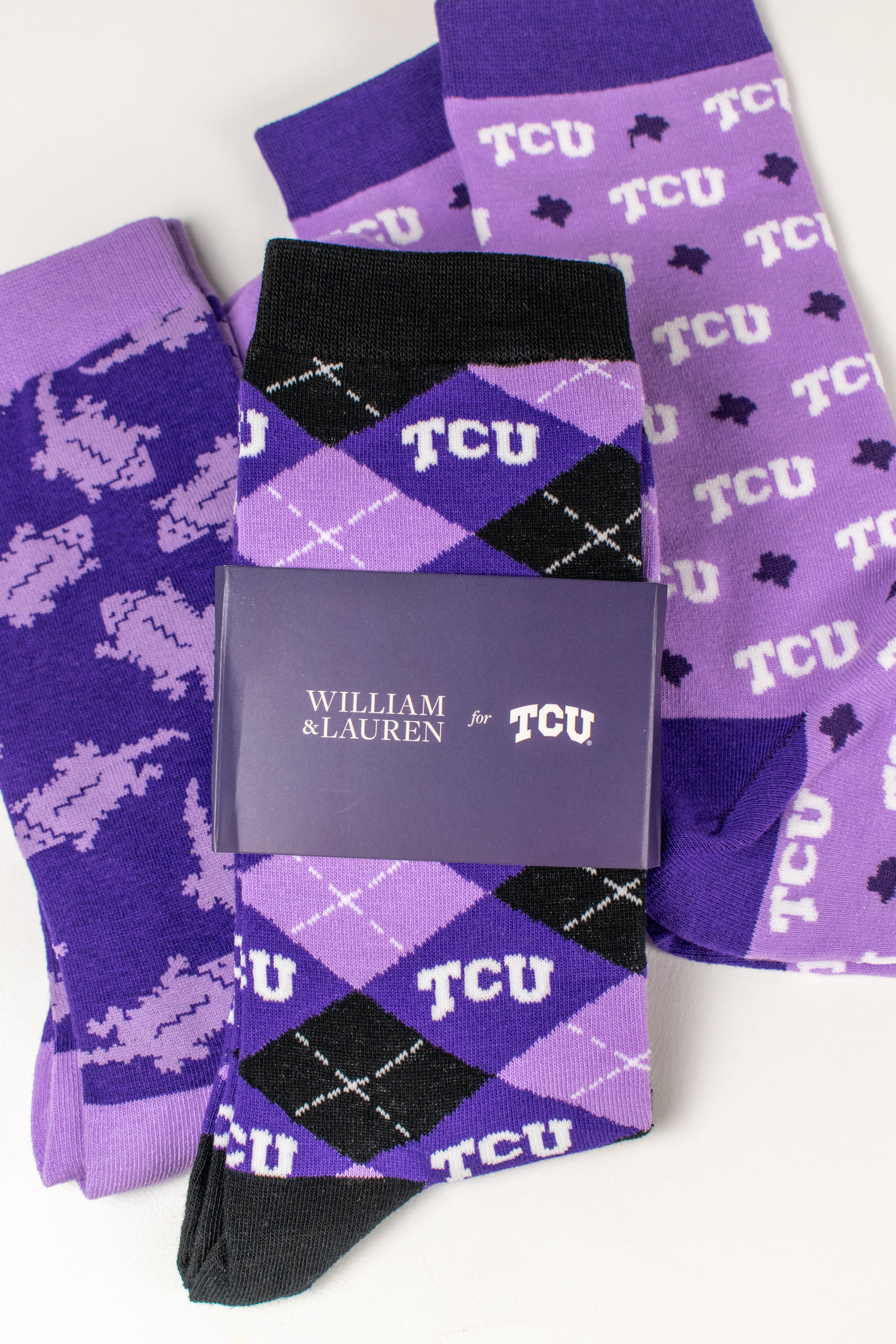 TCU Argyle Sock