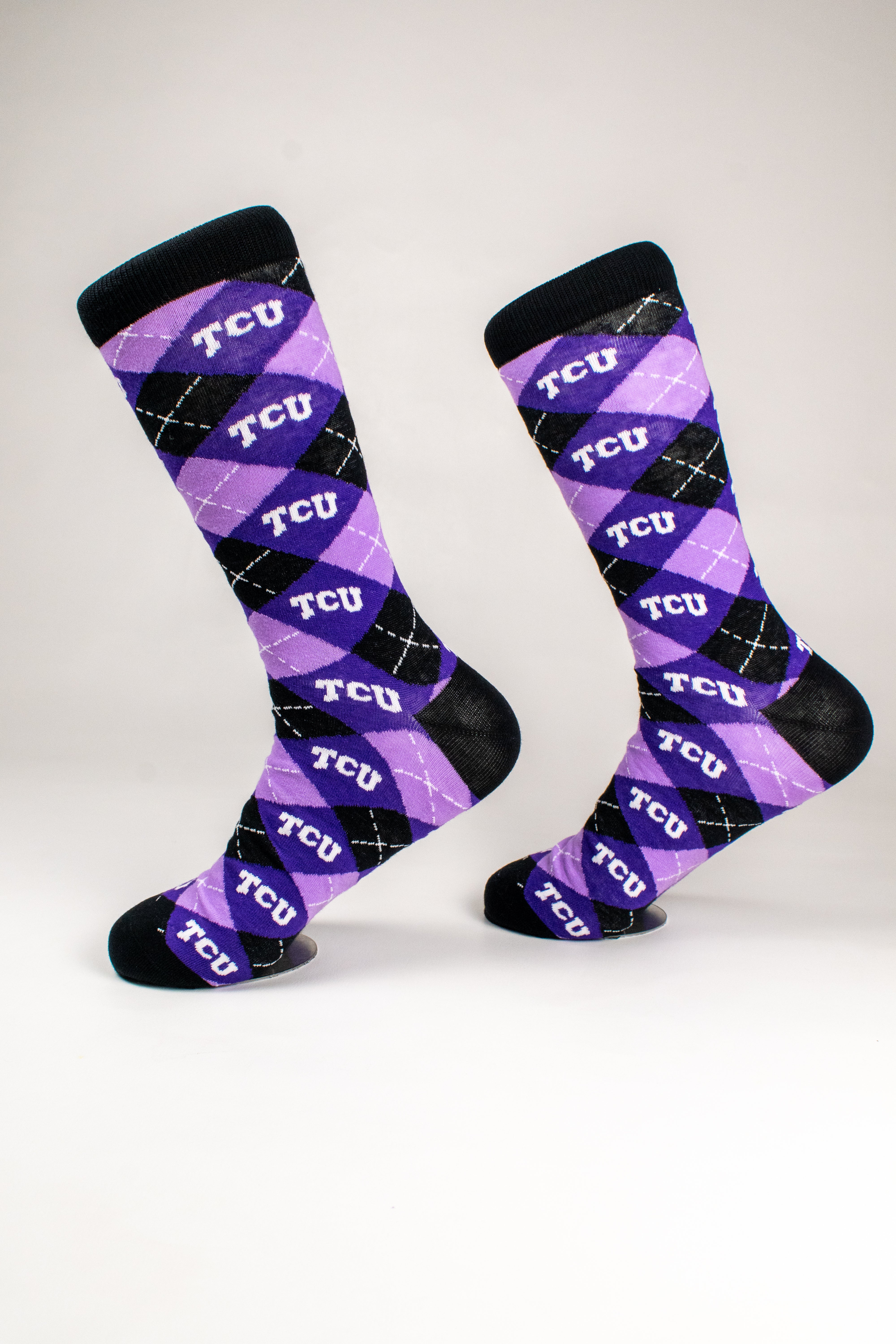 TCU Argyle Sock