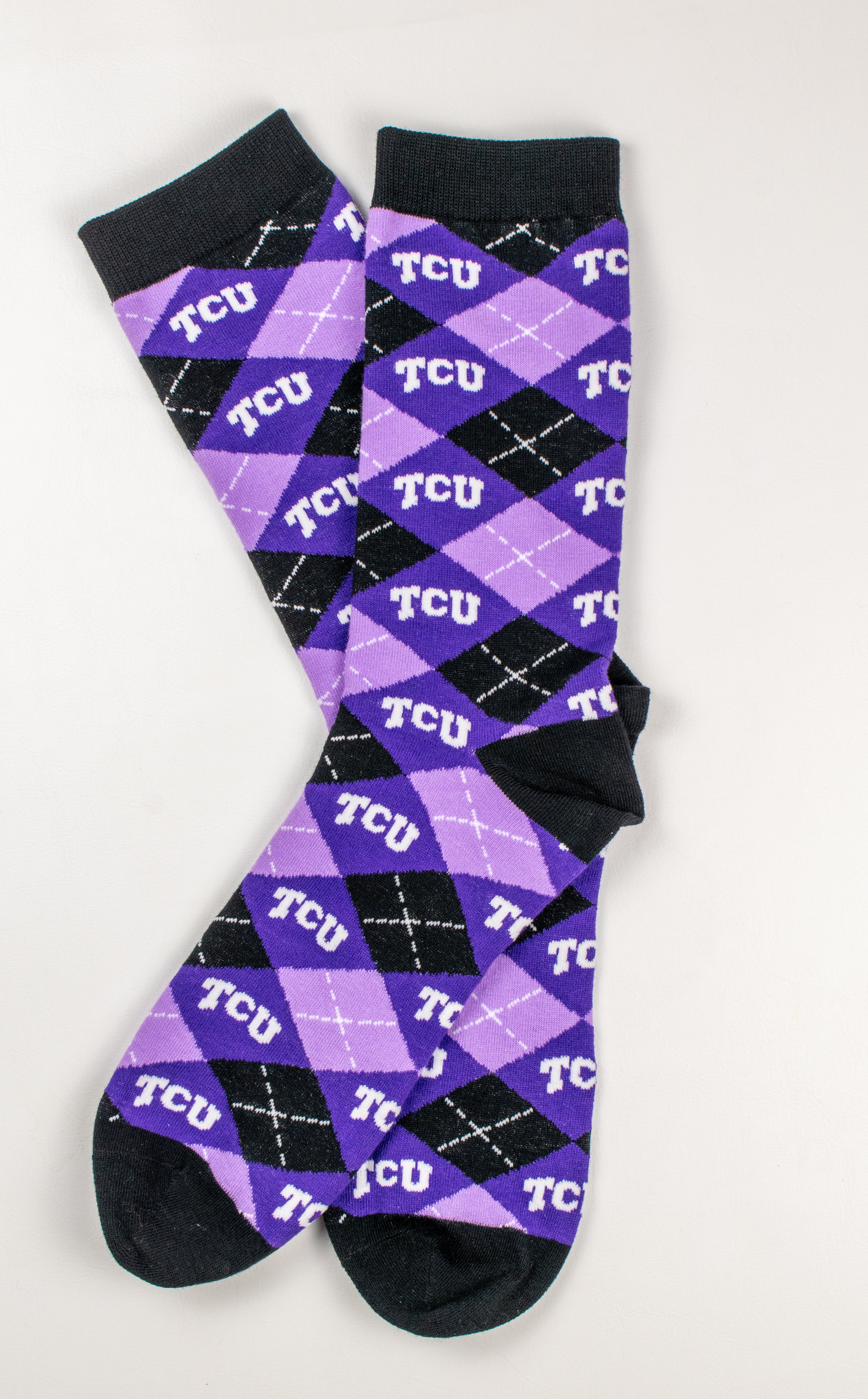 TCU Argyle Sock