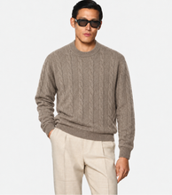 Load image into Gallery viewer, The Cashmere Cable-Knit Crewneck
