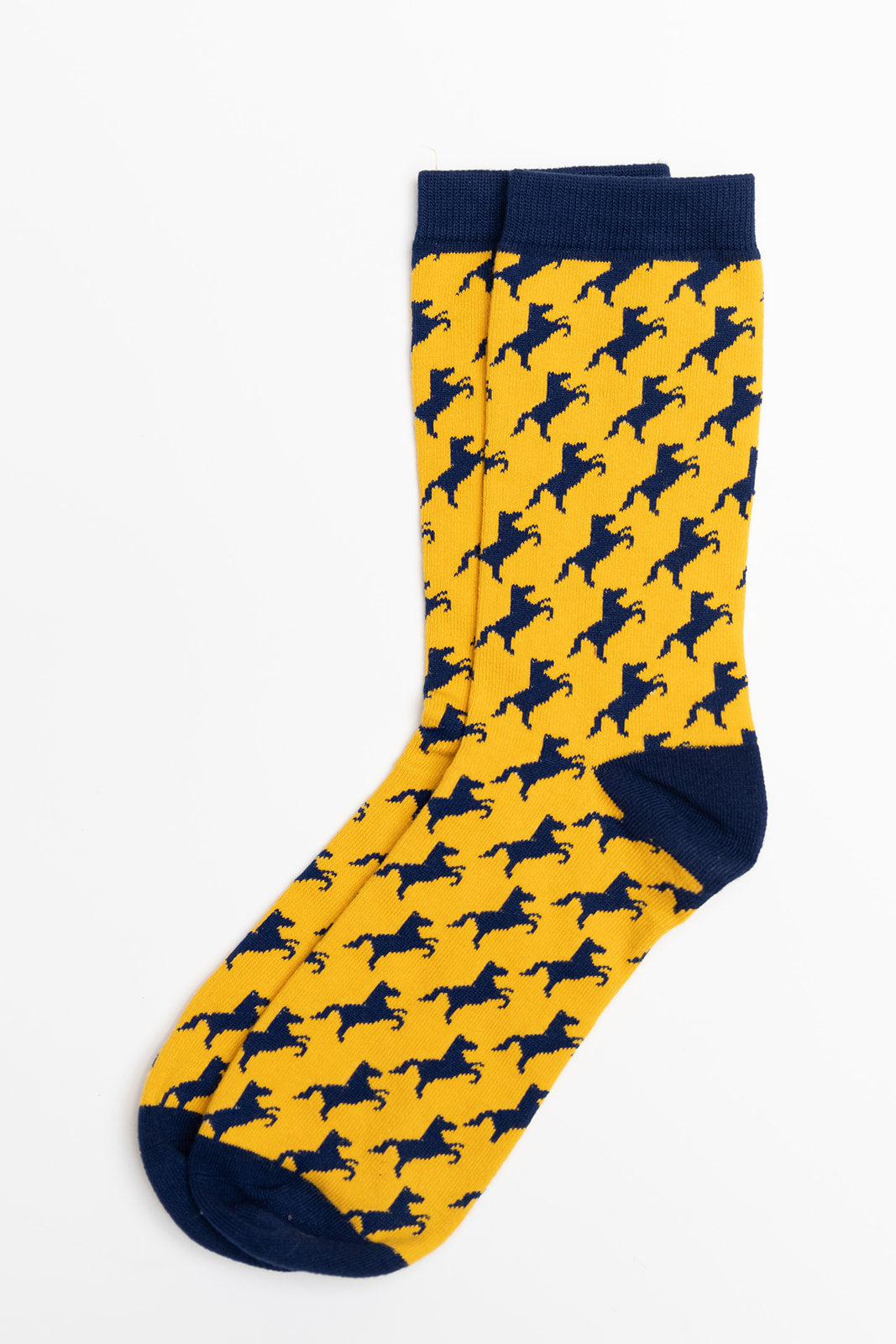 UCO gold and navy broncho sock