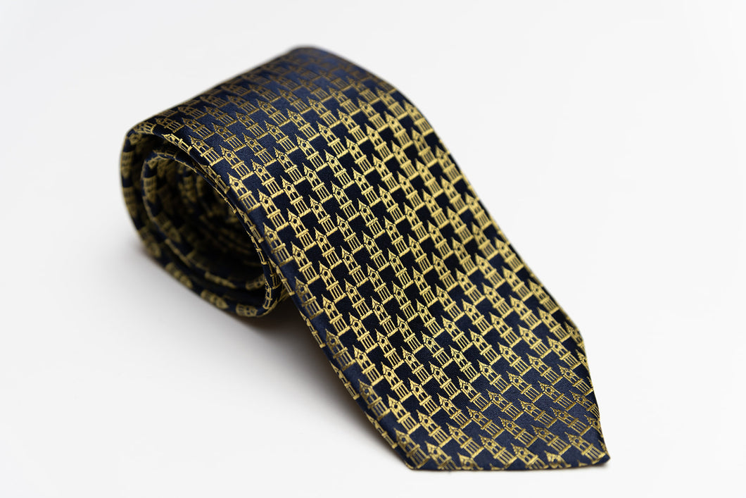 blue and gold old north tie