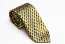 Load image into Gallery viewer, UCO gold and navy broncho silk tie
